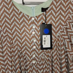 Muse couture chevron print tiered dress